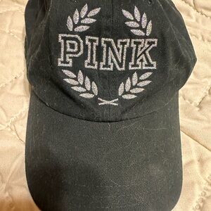 Pink Victoria secret Black glitter Embroidered Logo Baseball Cap